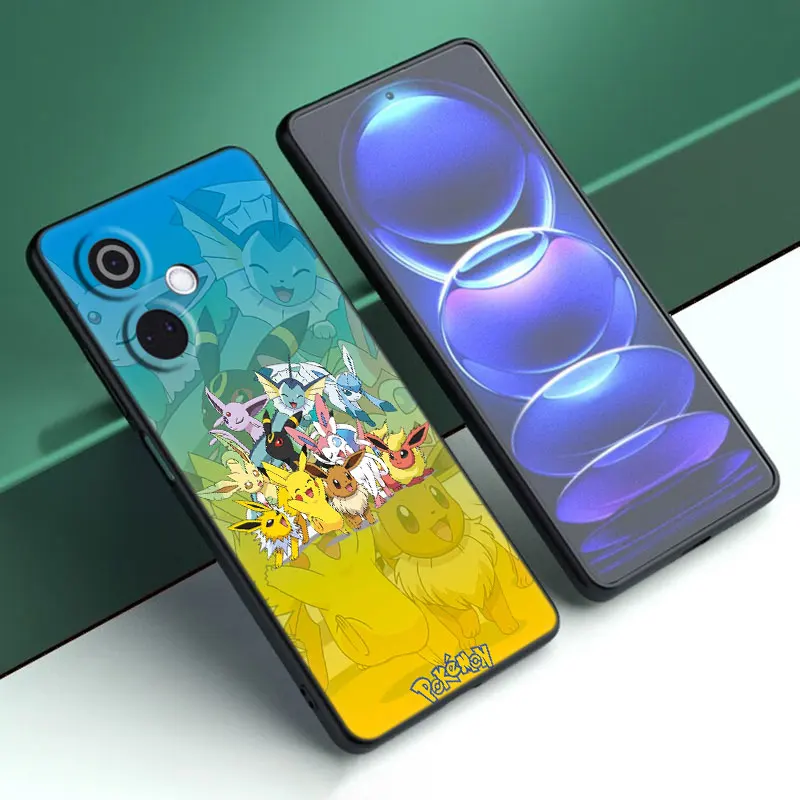 الكرتون P-البوكيمون الكرتون غطاء أسود جراب هاتف ل OnePlus Nord CE3 لايت 3 12 11 2T N30 CE2 N300 N200 10 9RT ACE 2V Pro 5G