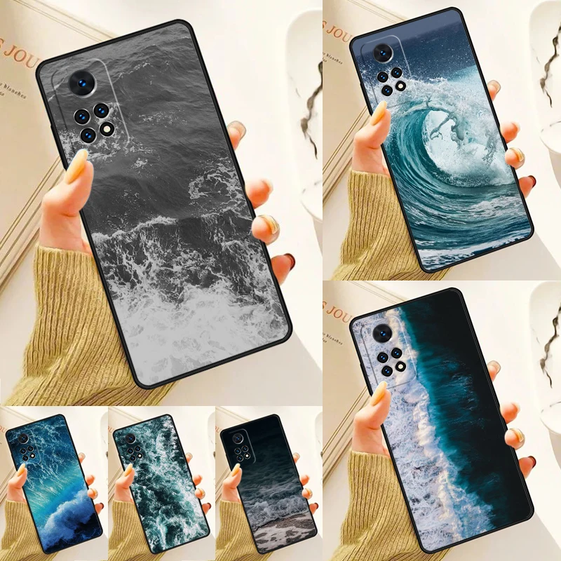 The Waves Ocean Water Case For Samsung Galaxy S24 Plus S23 S20 S21FE Lite S22 Ultra Note 20 S8 S9 S10 Phone Coque