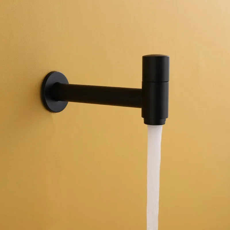 Extra Long Polished Chrome Laundry Bathroom Wetroom Kitchen Wall Mounted Brass Sink Faucet Outdoor Cold Water Tap Bibcocks