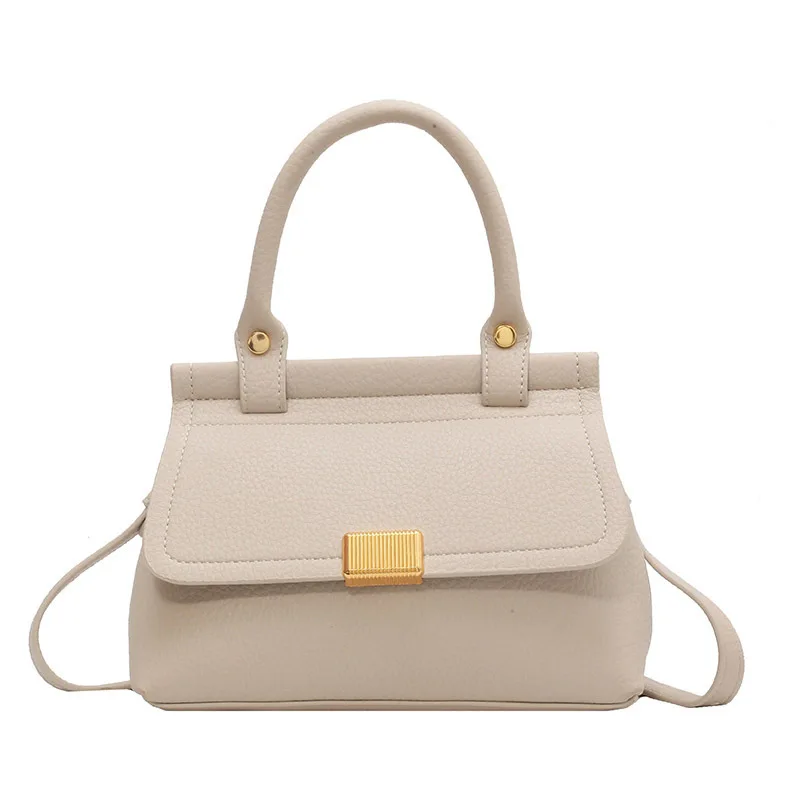 

Popular Bag Women's Bag 2024 Fashion Solid Color Single Shoulder Crossbody Bag Premium Texture Handheld Small Square Bag