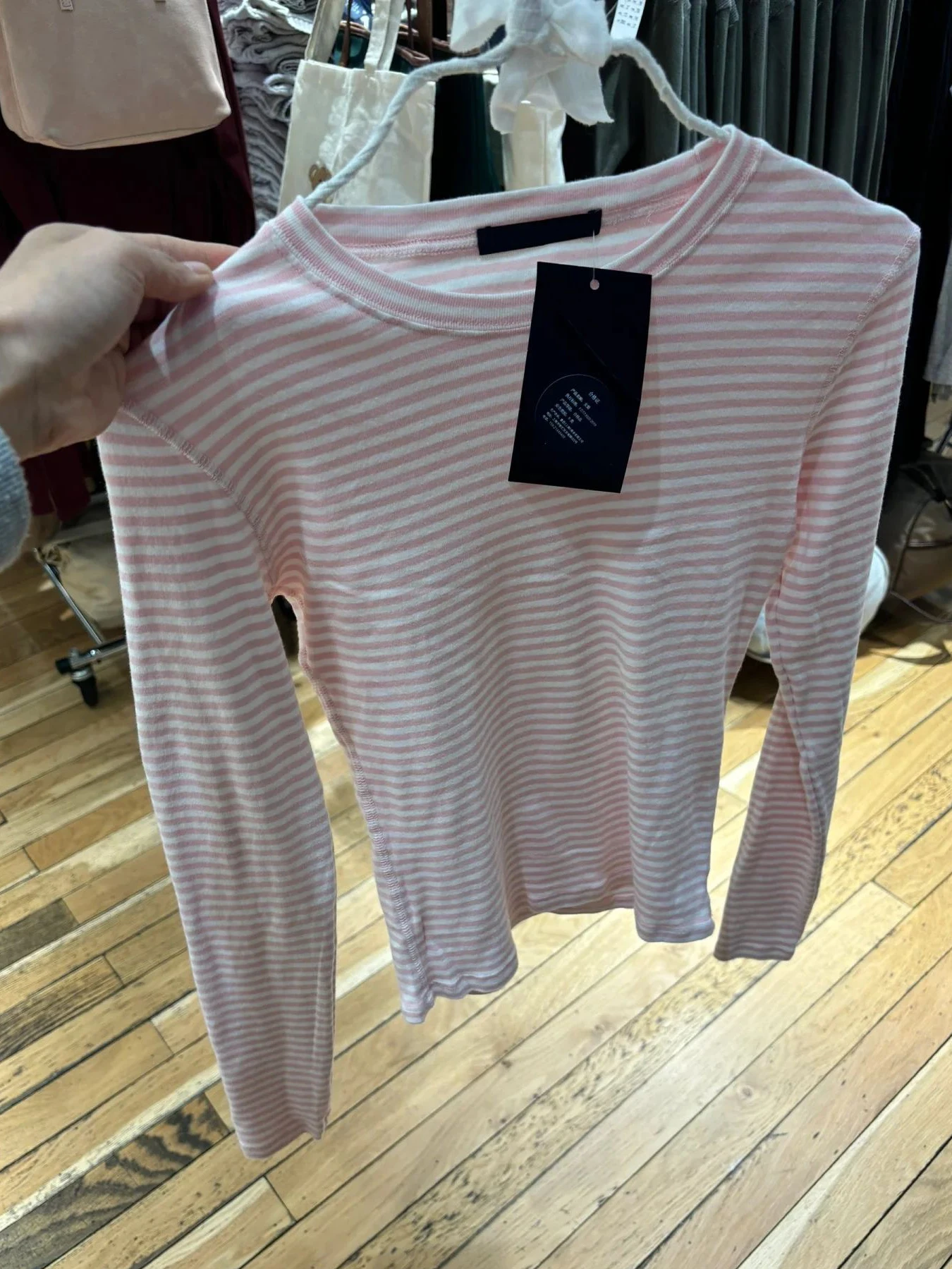Roze Gestreept T-shirt Met Lange Mouwen Vrouw Lente O-hals Katoen Slanke T-shirts Vrouwelijke Zoete Leuke Preppy Stijl Nieuwe T-shirts Y2k Tops