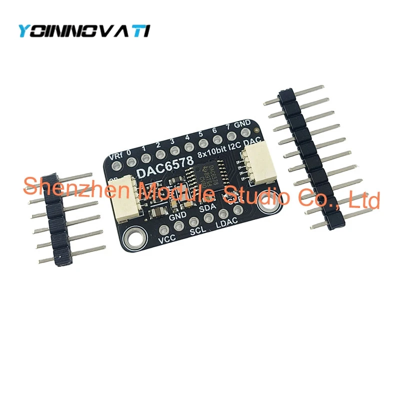 1PCS DAC6578 Breakout Board - 8-Channel 10 Bit I2C Digital-to-Analog Converter Module Compatible with STEMMA QT/Qwiic