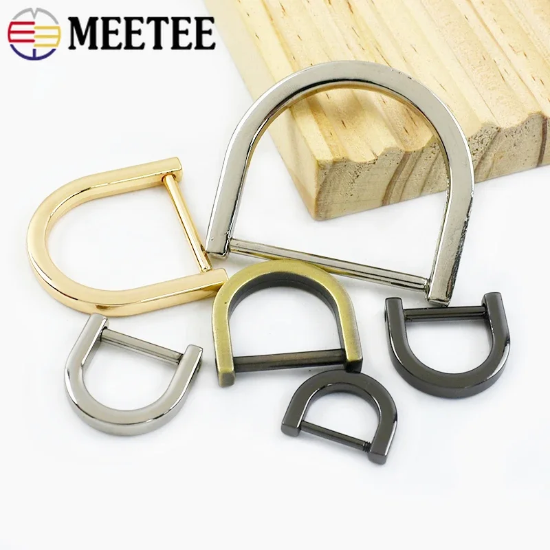 

5/10Pc Metal D Ring Buckles 10-38mm Detachable Screw Clasp D-ring for Keychain Strap Belt Buckle Carabiner Clips Bag Accessories