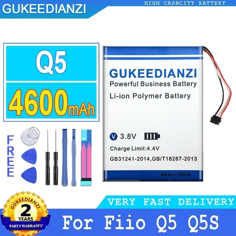 

Аккумулятор GUKEEDIANZI емкостью 4600 мАч для Fiio Q5S Q5 Big Power Bateria