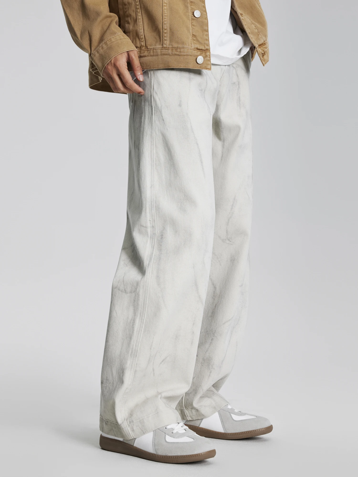 

Loose Fit American Retro Casual Pants CleanFit Straight Leg Workwear Trousers KU2025 Autumn Faion Men's Bend Knife Pants