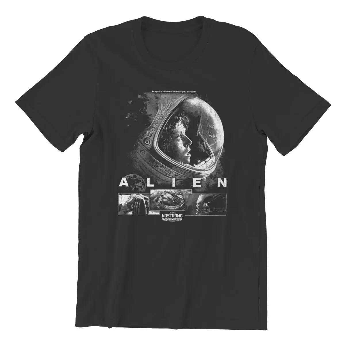 ALIEN  Nostromo T-Shirt for Men Pure Cotton Casual Alien xenomorph ripley 100% cotton printed t-shirt Large size men clothing