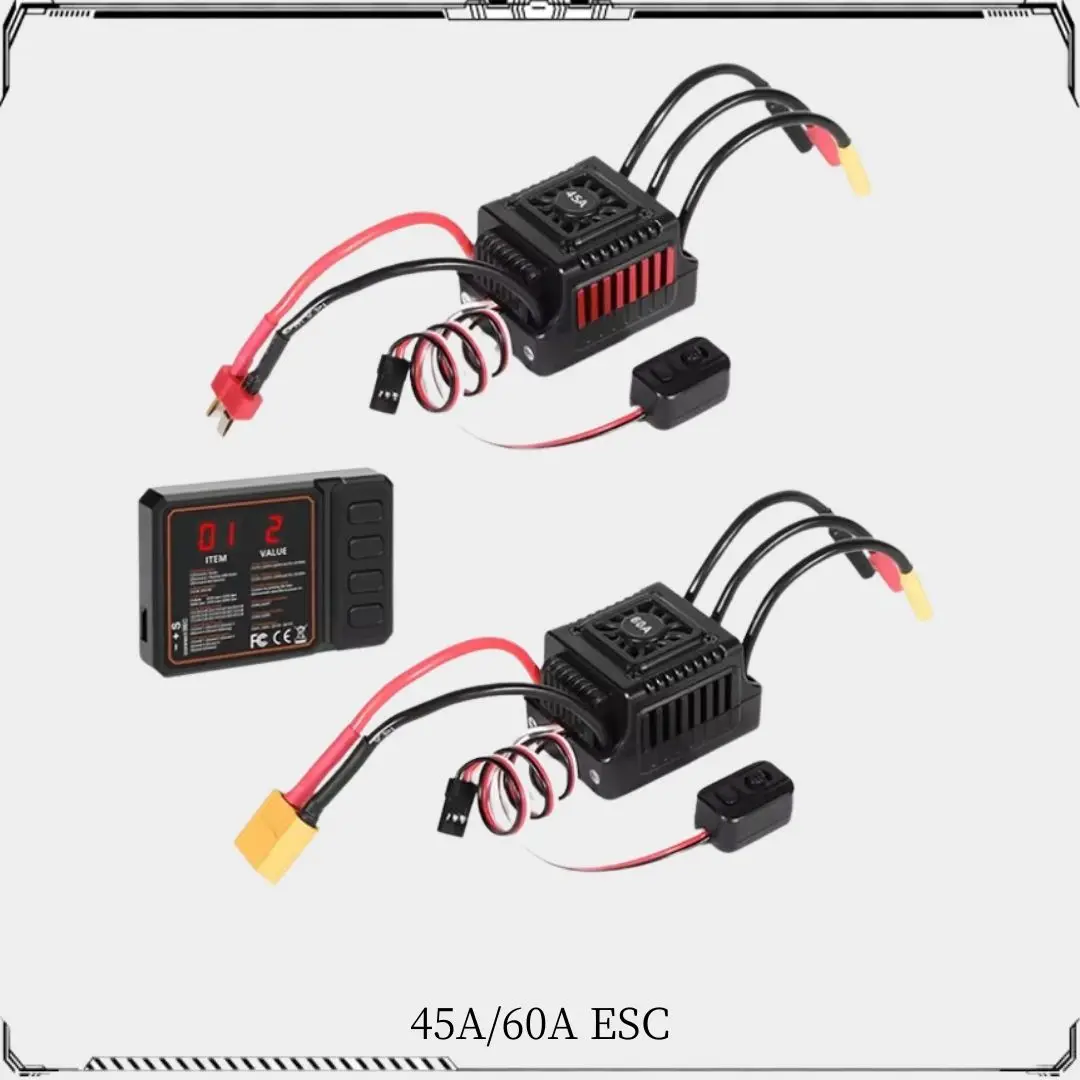 New 45A 60A RC ESC WSDT-45A  WSDT-60A Waterproof Sensorless Brushless ESC with XT60 / T Plug for 1/10 RC Cars