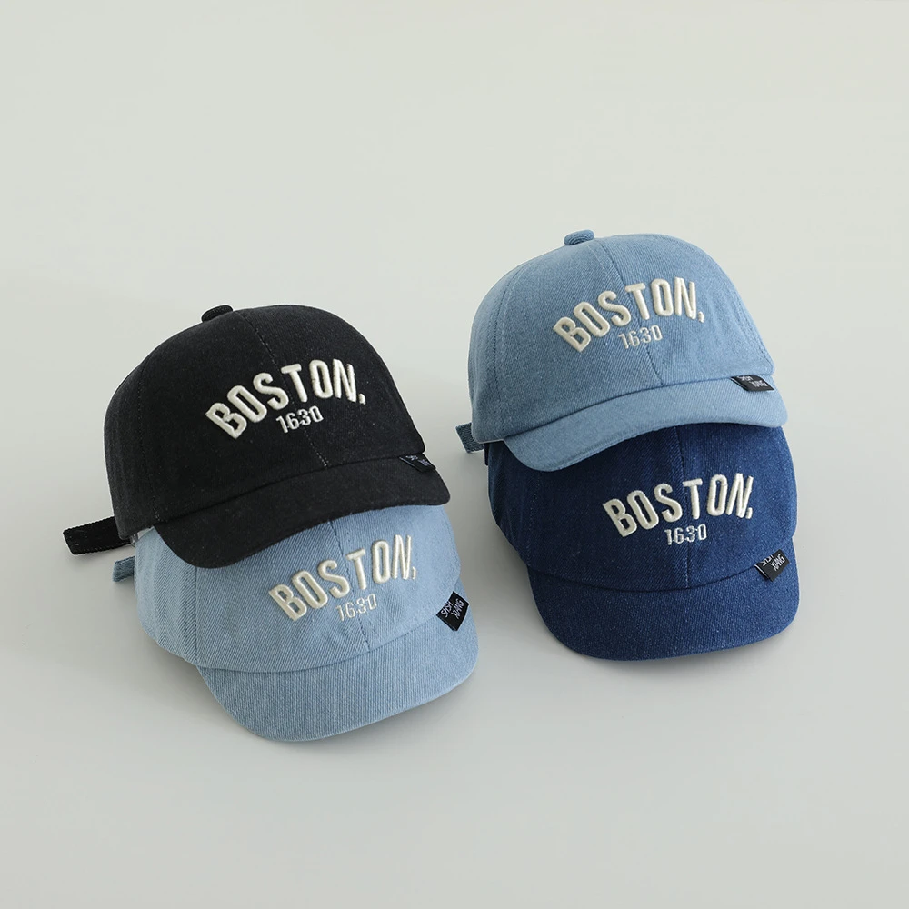 Brief Baby Frühling Baseball Caps Sommer Junge Mädchen Kurze Krempe Ente Zunge Caps Outdoor Kinder Sonnencreme Entenschnabel Hüte