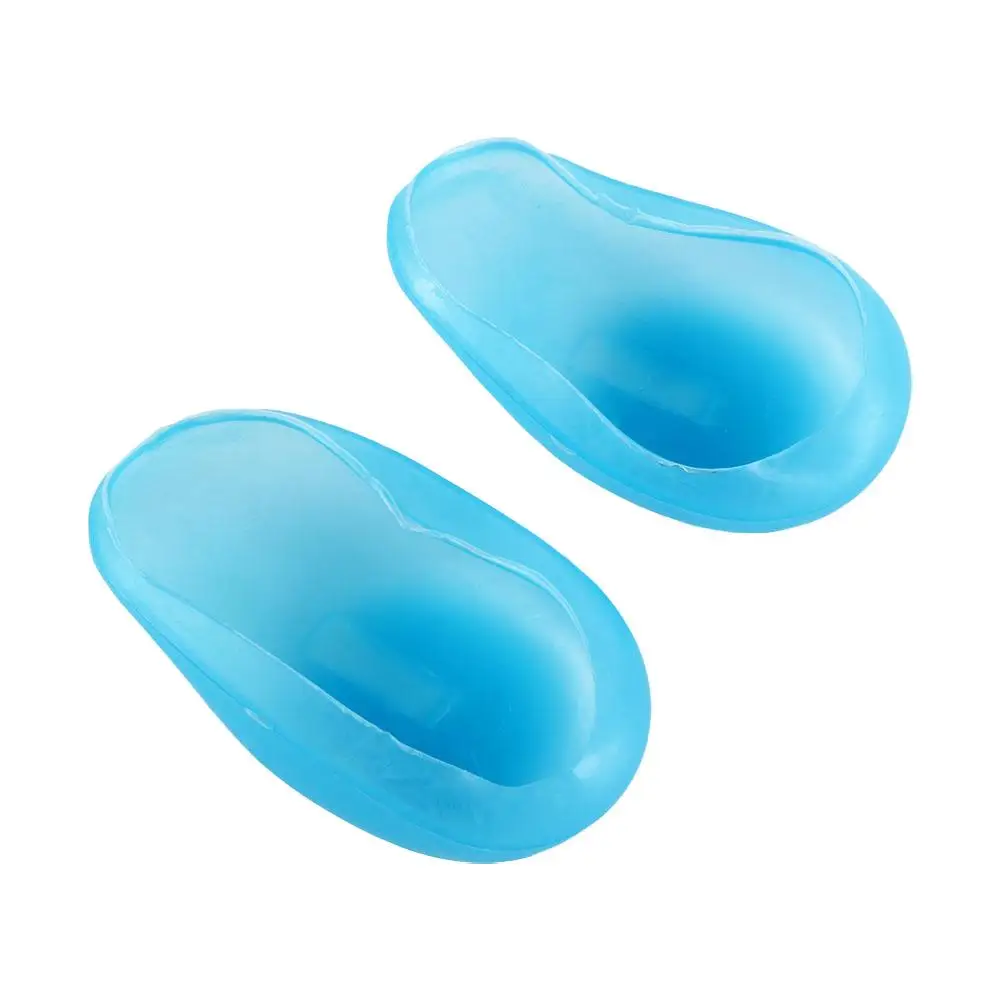 2pcs Waterproof Silicone Ear Cover Reusable Blue Hairdressing Ear Cover Bath Perm Oil Baking Hair Coloring Dyeing Protector