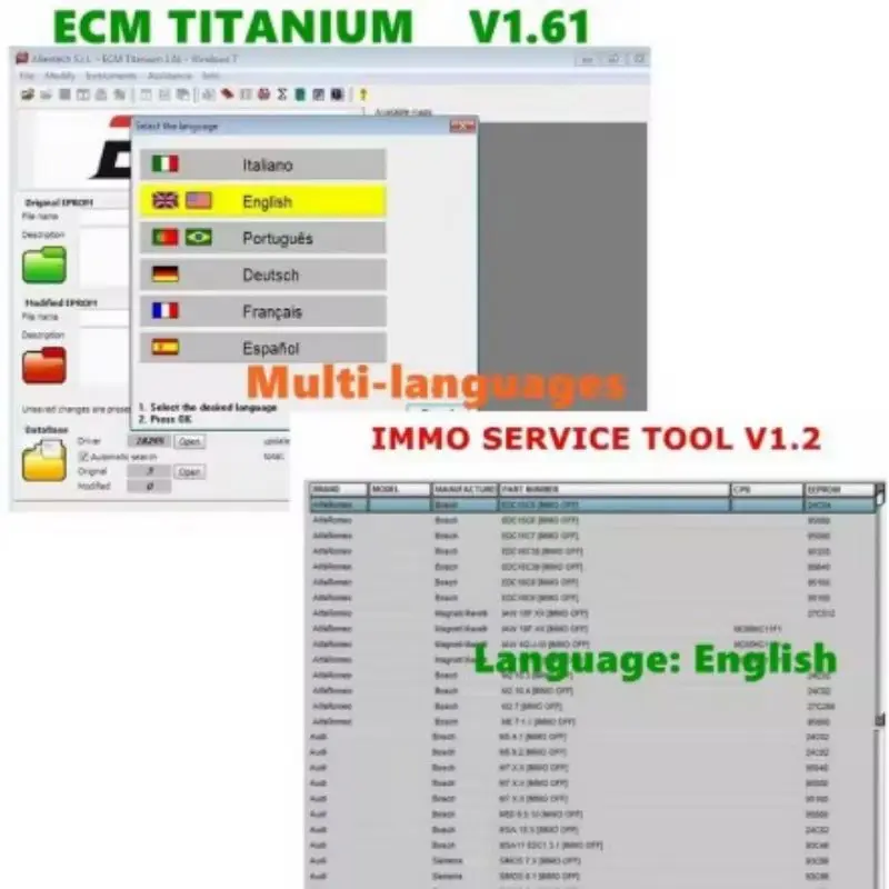 

2025 is hot! ECM TITANIUM 1.61 with 26000 + ECM 18259 controller + IMMO V1.2 EDC Service Tool Drivers Auto Repair Software PIN C