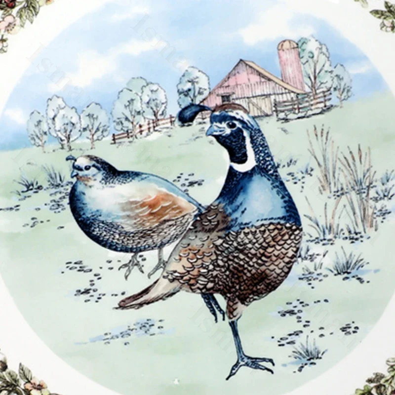 American Style Ceramic Dinner Plate Creative Turkey Series Dining Room Western Food Steak Plates Christmas Dinner Dishes Plate