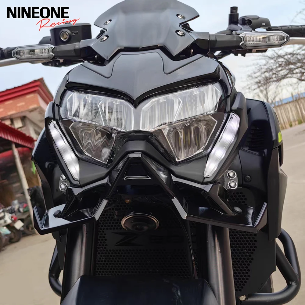 Moto Aerodinamico Parafango Kit Spoiler Anteriore Nudo Copertura a Forma di Becco Per Kawasaki Z900 Z 900 Z-900 Accessori 2020-2025