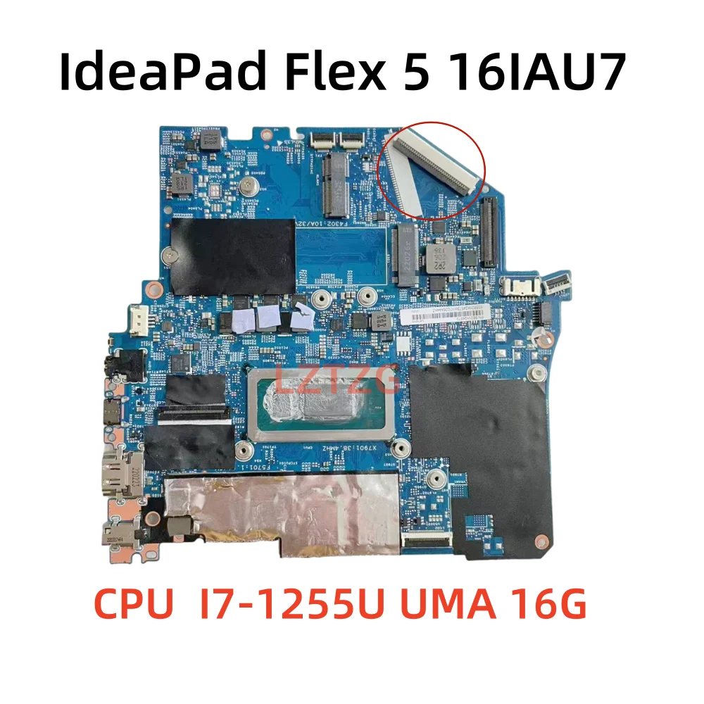 

5B21H24573 для Lenovo IdeaPad Flex 5 16IAU7, материнская плата для ноутбука, процессор I7-1255U, оперативная память 16 ГБ UMA, 100% протестировано, ОК