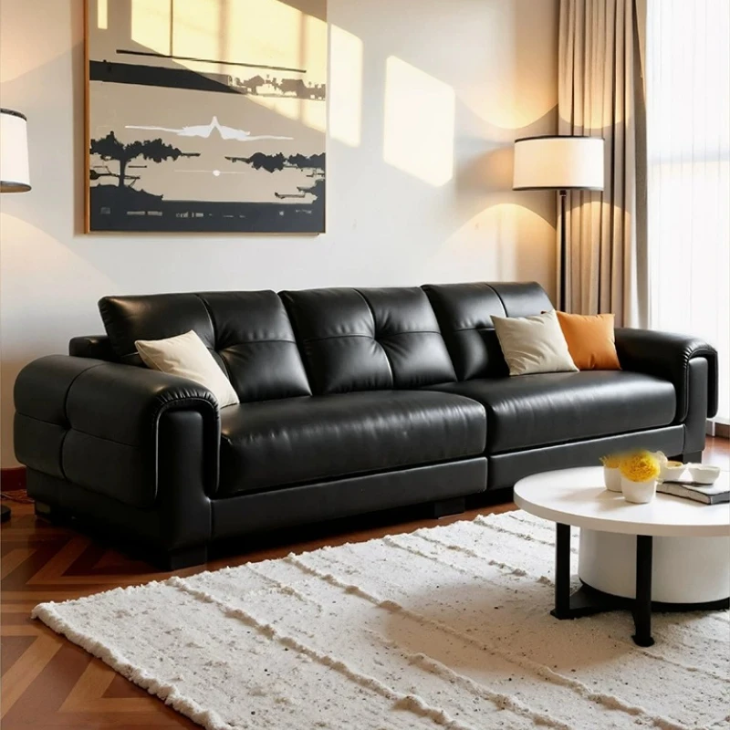 Black Aesthetic Living Room Set Sleeper Recliner Oversized Modern Living Room Sofas Decoration Luxury Bank Woonkamer Furniture