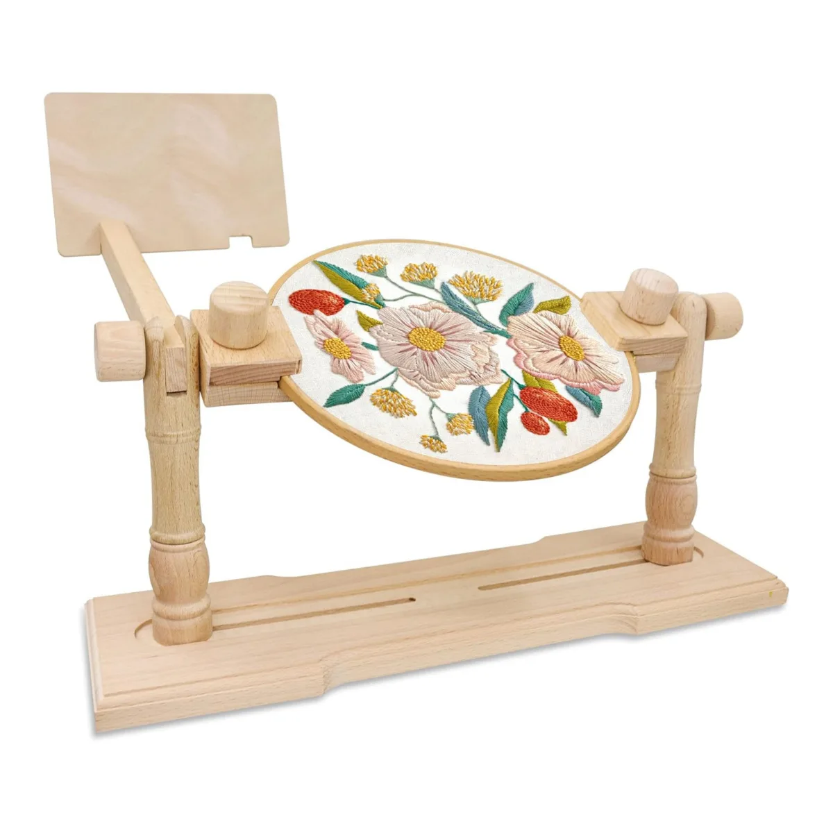 Adjustable multi-functional desktop embroidery rack, beech can be turned over cross stitch thorn