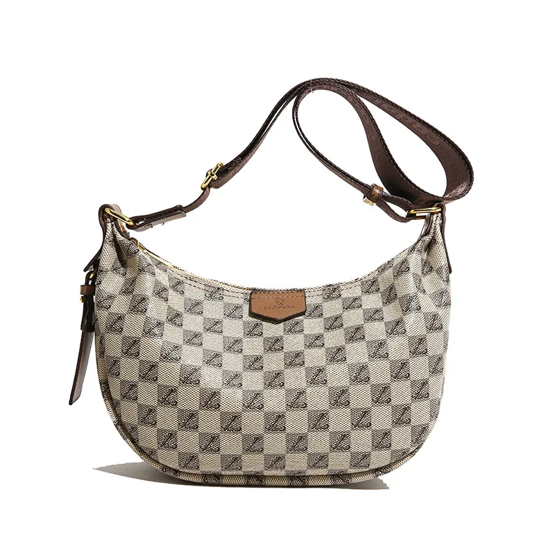 

​​2025 Color Block Crescent Bag, Spacious Underarm Purse for Women, Vintage Hobo Shoulder Bag, Versatile Crossbody Tote