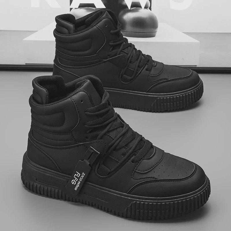 أحذية رجالية عالية الجودة للخريف والشتاء، أحذية لوحية عصرية، أحذية رياضية وترفيهية متعددة الاستخدامات للمراهقين