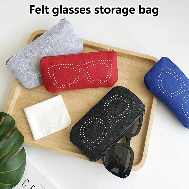 ورأى نظارات حقيبة المحمولة لينة سستة نظارات القراءة حامي النظارات الشمسية الحقيبة النظارات الشمسية صندوق حقيبة مستحضرات التجميل حقيبة القلم #1