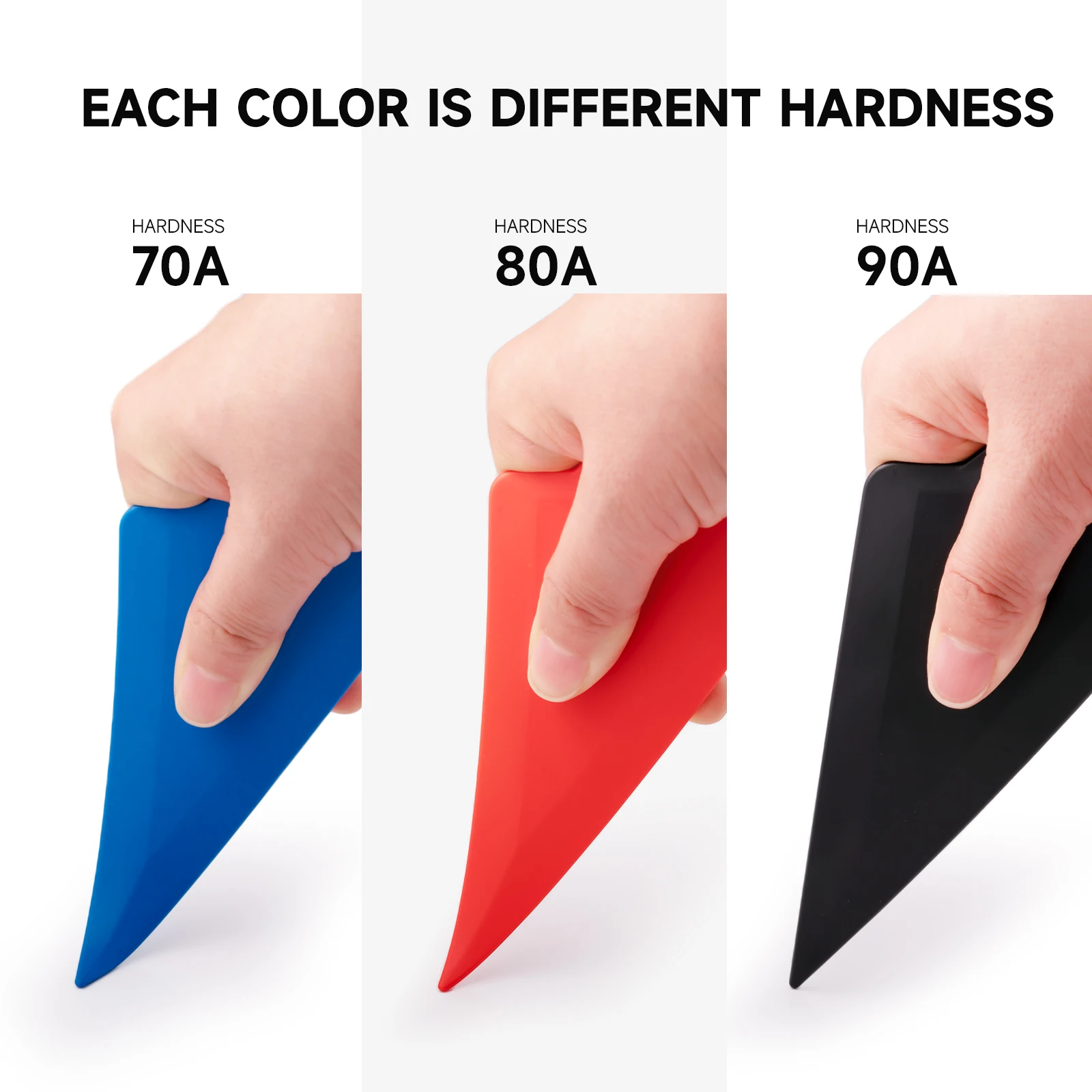 FOSHIO 1/3pcs Film Squeegee Cleaning Kit Carbon Fiber Vinyl Sticker Window Tint Plastic Scraper Triangular Spatula Wrap Car Tool