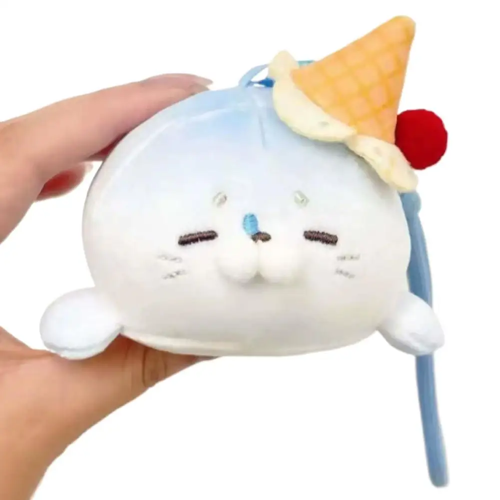 Kawaii Sakura Robben-Plüsch-Schlüsselanhänger, niedlicher Seehund-Stofftier-Schlüsselring, Taschenanhänger, Toast-Robben-Plüschfigur, hängende Dekoration, Kindergeschenk – Detail 18