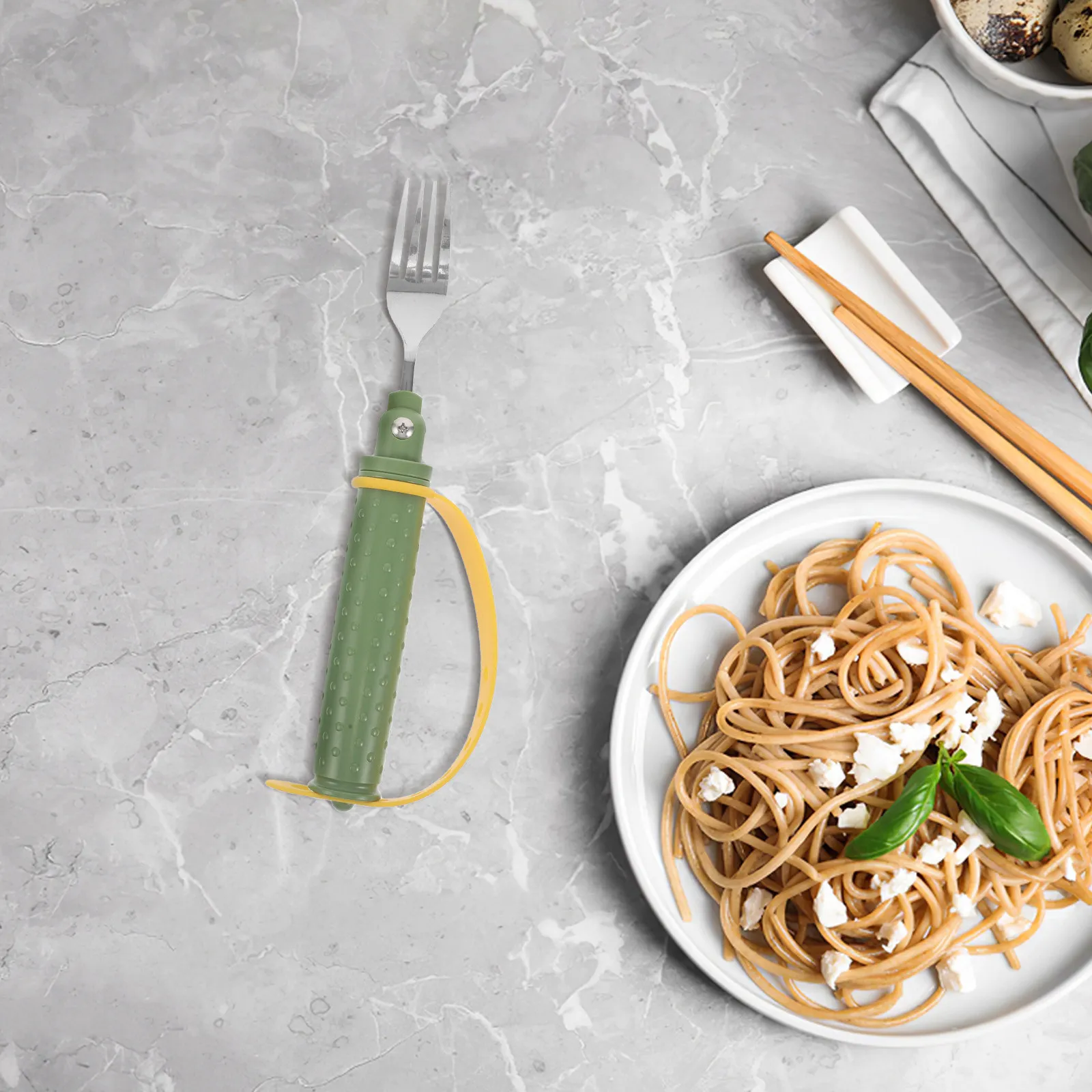 Adaptive Stainless Steel Fork for Elderly and Disabled Adjustable Left Right Angle Ergonomic Hand Fork Non-Slip Tremble Proof