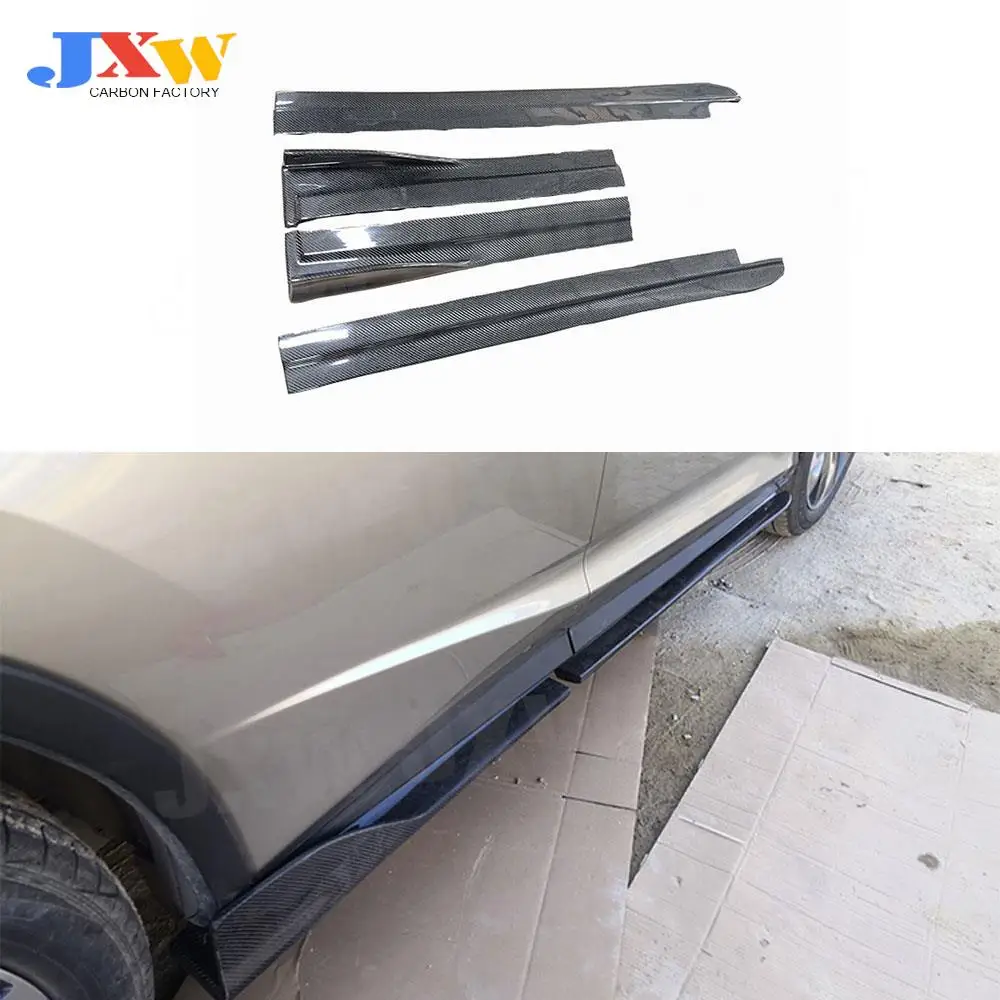 Carbon Fiber Side Skirts For Lexus RX300 RX450H 2016-2020 FRP Car Door Bumper Lip Aprons Car Styling