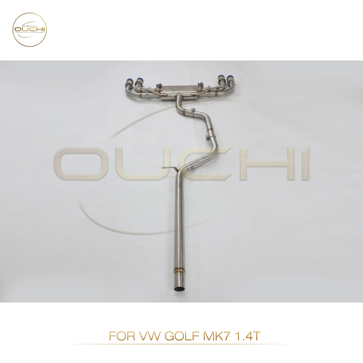 OUCHI High Quality Stainless Steel Exhaust Catback For Volkswagen Golf MK7 1.4T/1.6L 2012-2019 With Muffler Valves Exhaust Pipes