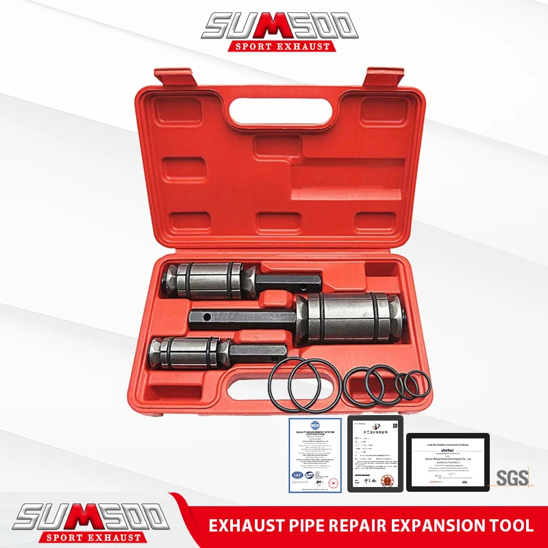 

Sumsoo 3 шт., глушитель выхлопной трубы, расширитель, инструменты для модифицированного набора инструментов, аксессуары для кованых автомобилей, система глушителя