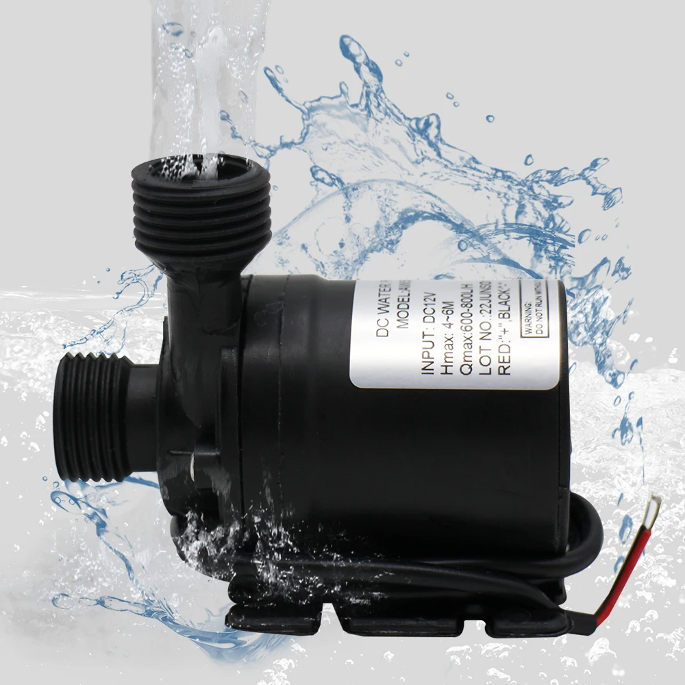 Mini Water Submersible  Pump 5M for Cooling System Fountains Heater Ultra-quiet DC 12V Home 800L/H Portable Brushless Motor