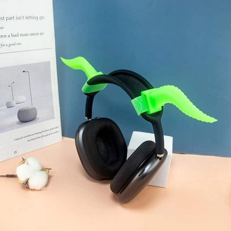 Simulation Cow Ear Decoration for Headphones Decoration Headsets Headphone Attachment Cosplays Cow Horns Ear