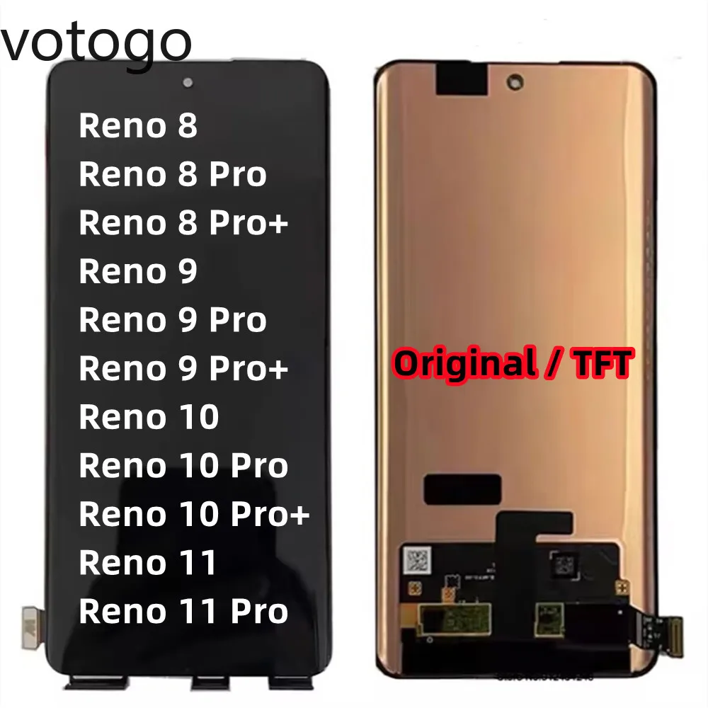 LCD Display Original / TFT For OPPO Reno 11 10 9 8 Pro Pro+ Plus 5G LCD Screen Touch Digitizer Assembly Replacement