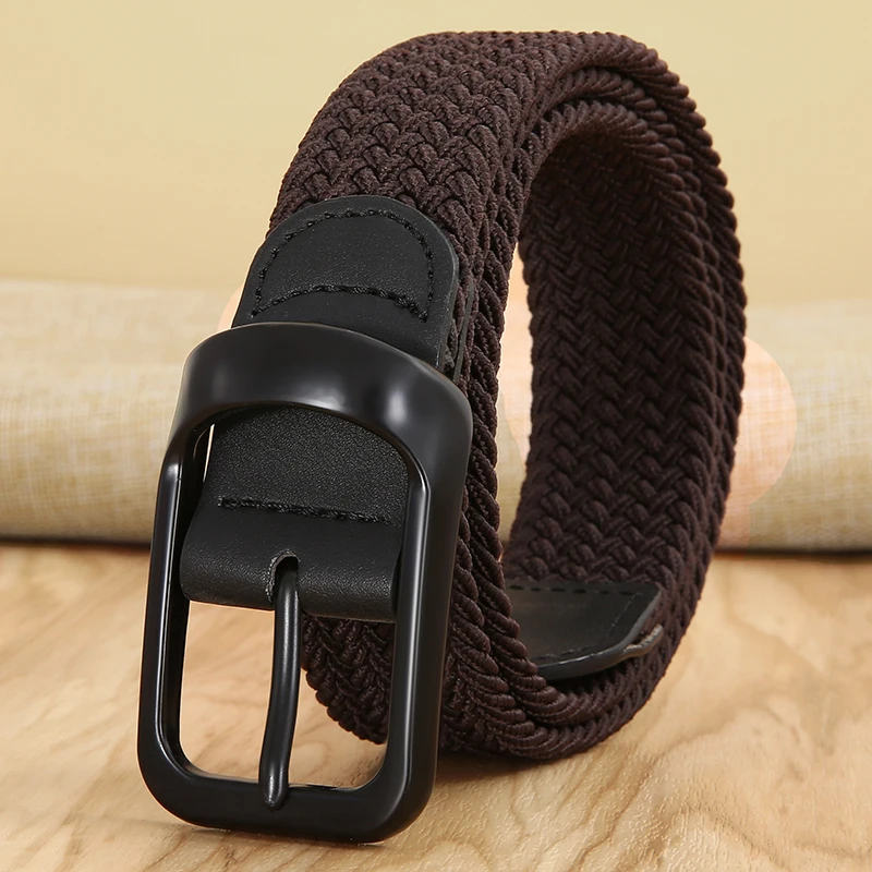 Non-hole Punch-free MEN'S AND WOMEN'S Woven Belt Elastic Stretch Canvas Belt Female Korean Style Versatile Student Pants Belt, image 8