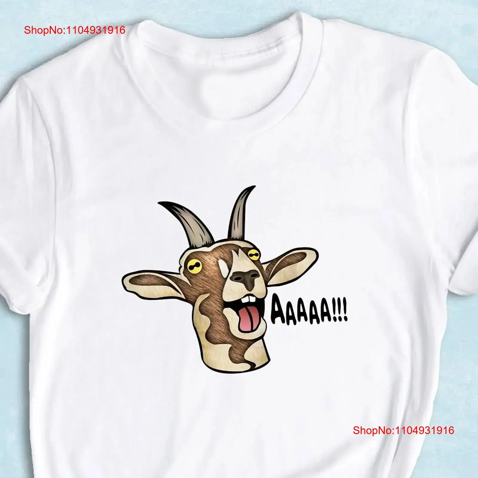 

Screaming GoaT T Shirt Lover Animal Funny vintage Washed fashion Versatile designer clothes Slightly homme