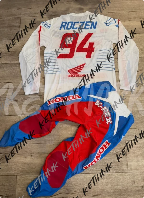 

Honda Motorcycle Quick Drying Shirt Set, #94 ROCZEN Long Sleeved Breathable Riding Suit Set Y2K OffRoad Moto Daily Equipment