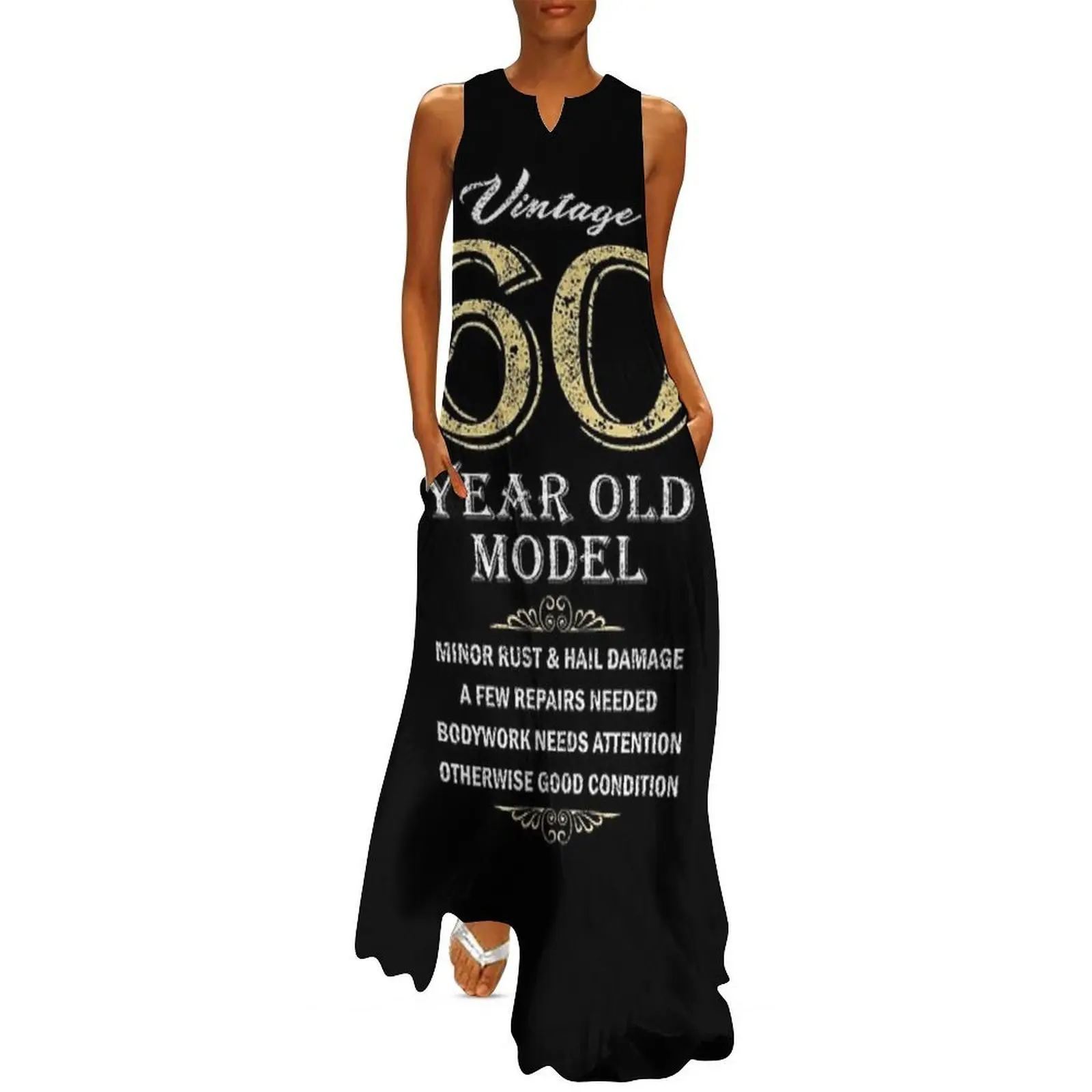 

60th Birthday - Funny gift idea Long Dress luxury evening dresses 2025 Woman fashion cute dress