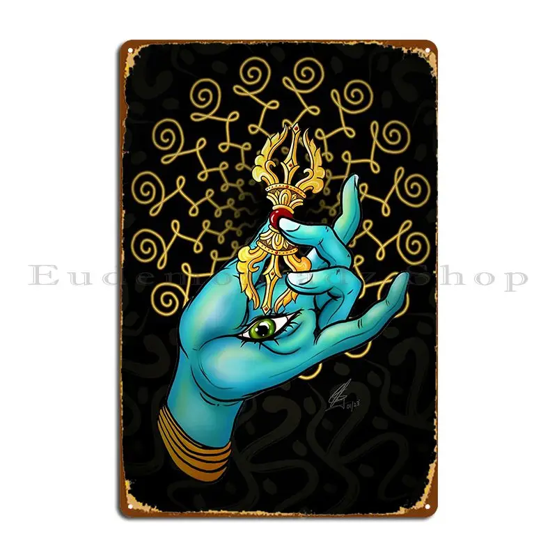 Vajra Dorje Dharma Guru Buddha Metal Sign Decoration Plaques Designing Print Classic Tin Sign Poster