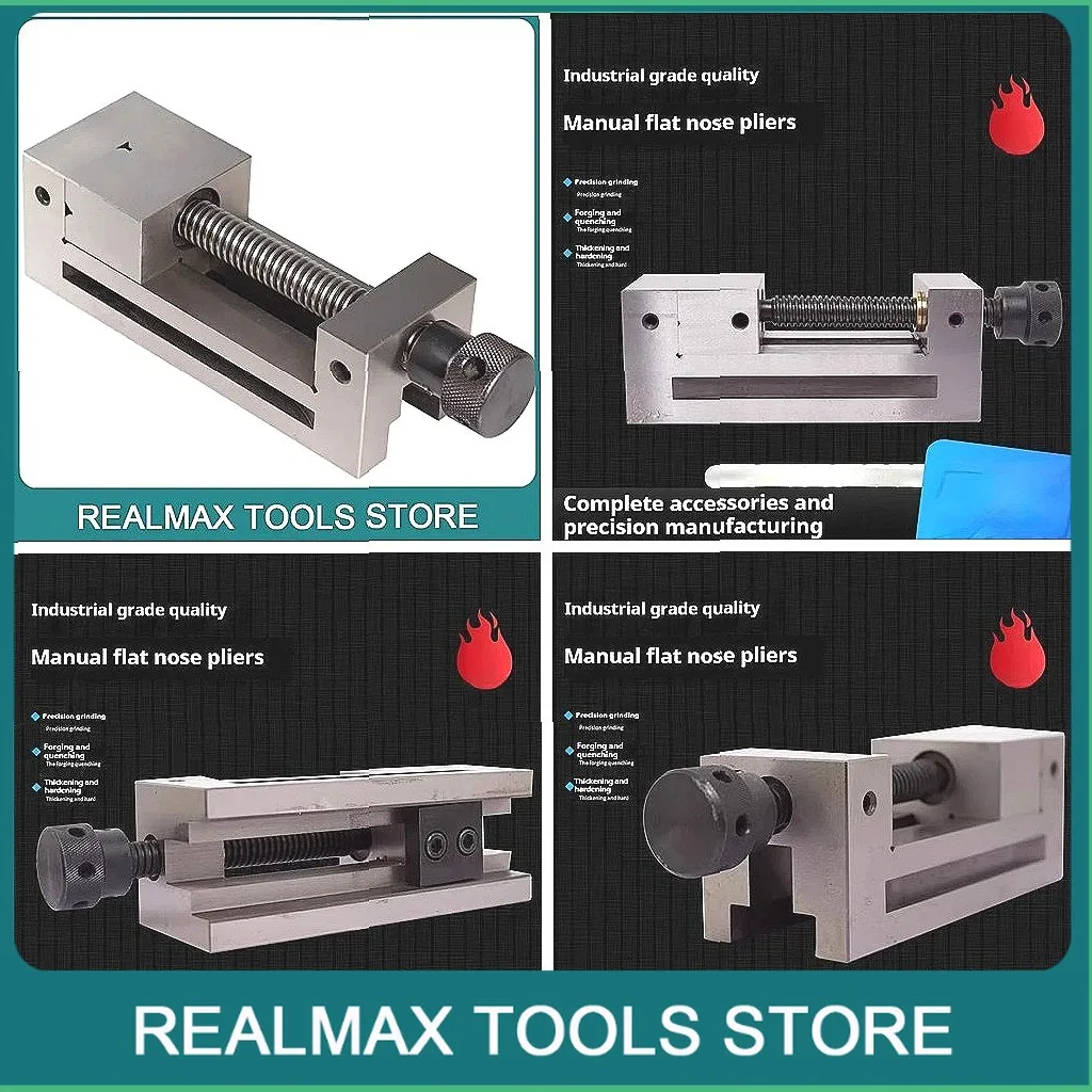 Precision 4 Inch CNC Vise QGG100, Right Angle Mirror Grinder for Milling Machine & for Surface Grinder, Hardened Steel
