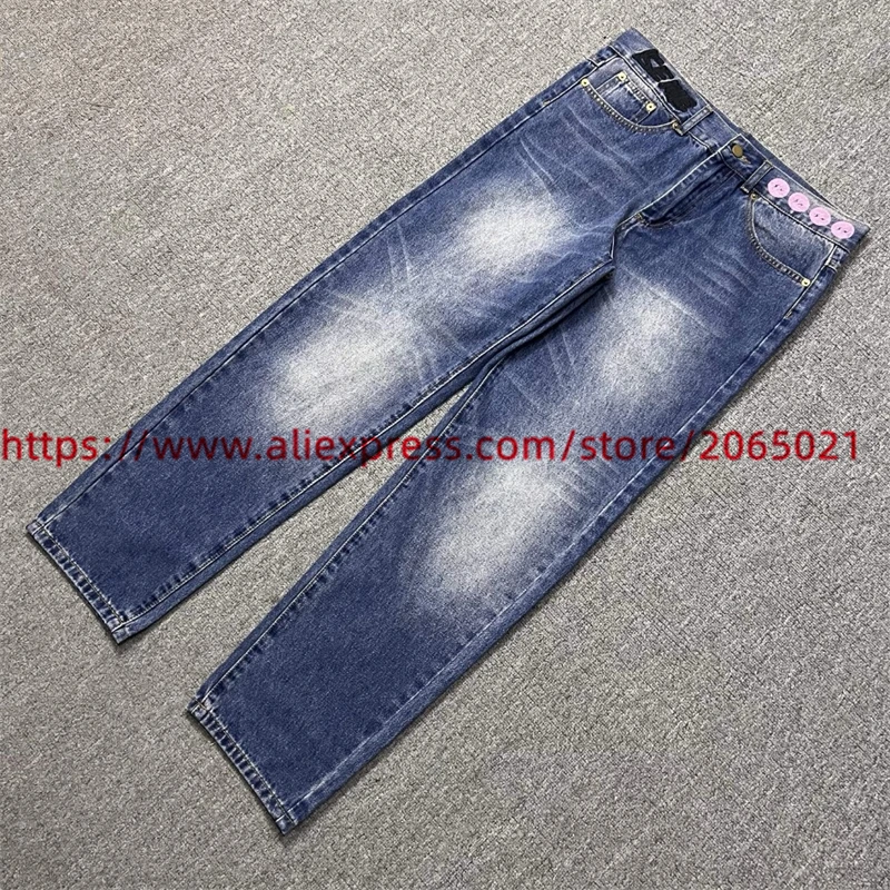 Cactus Jack Vintage Tie-dyed Jeans Pants Men Women 1:1 Best Quality Lightning Printing Joggers Trousers