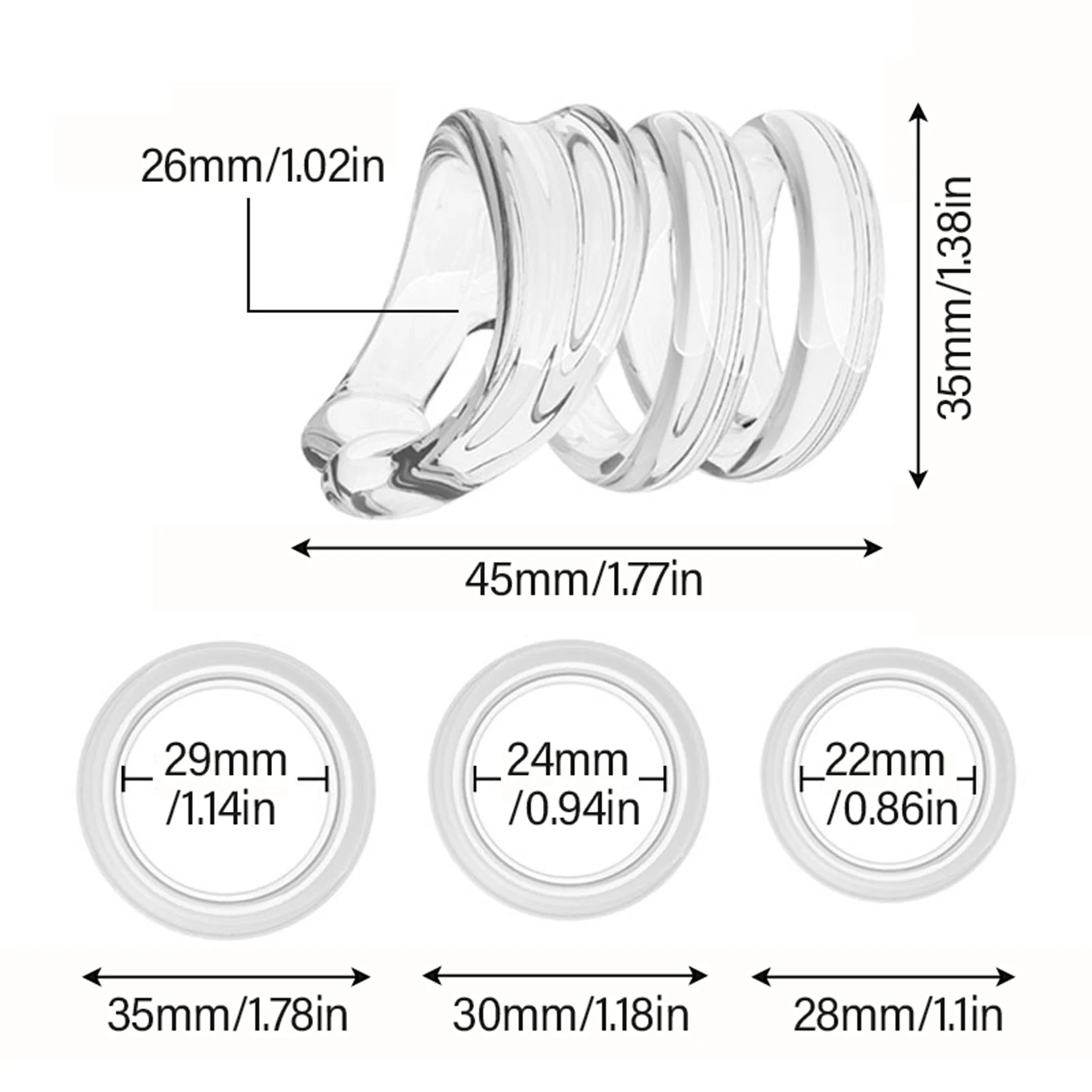 3pcs Reusable Cock Ring Sex Toys For Men With Physical Barrier Dirt Couples Sex Game Erotic Product Particles Lasting Penis Ring