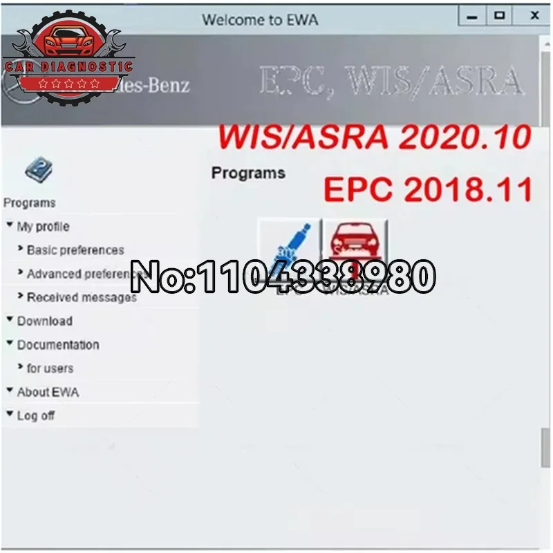 2020.10 For Mercedes-Benzs WIS/ASRA EPC Workshop Service Repair Manual and Parts Catalog Software Remote Install and Activation