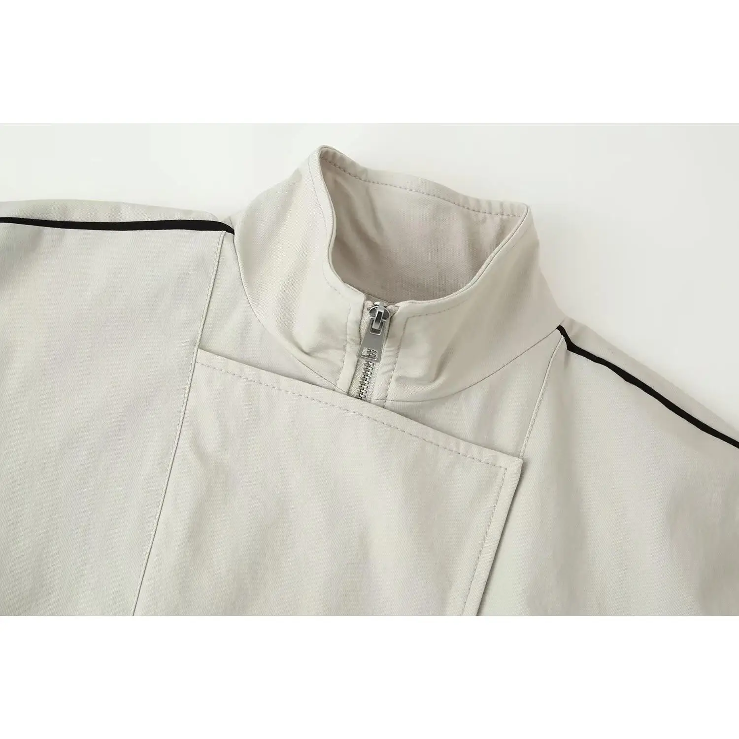 KASLEAD New Women's Fashion High-End Pilot Jacket Coat Polyester Fiber 100% Autumn Season European Style Short Outerwear