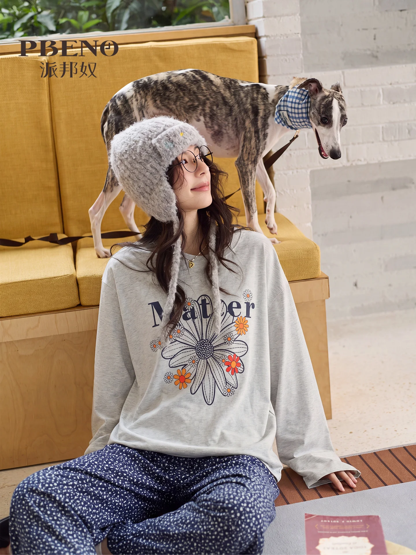 pigiama-autunnale-in-cotone-da-donna-a-maniche-lunghe-girocollo-con-pantaloni-traspirante-stampa-margherite-set-di-abbigliamento-per-casa-e-tempo-libero-vestibilita-comoda