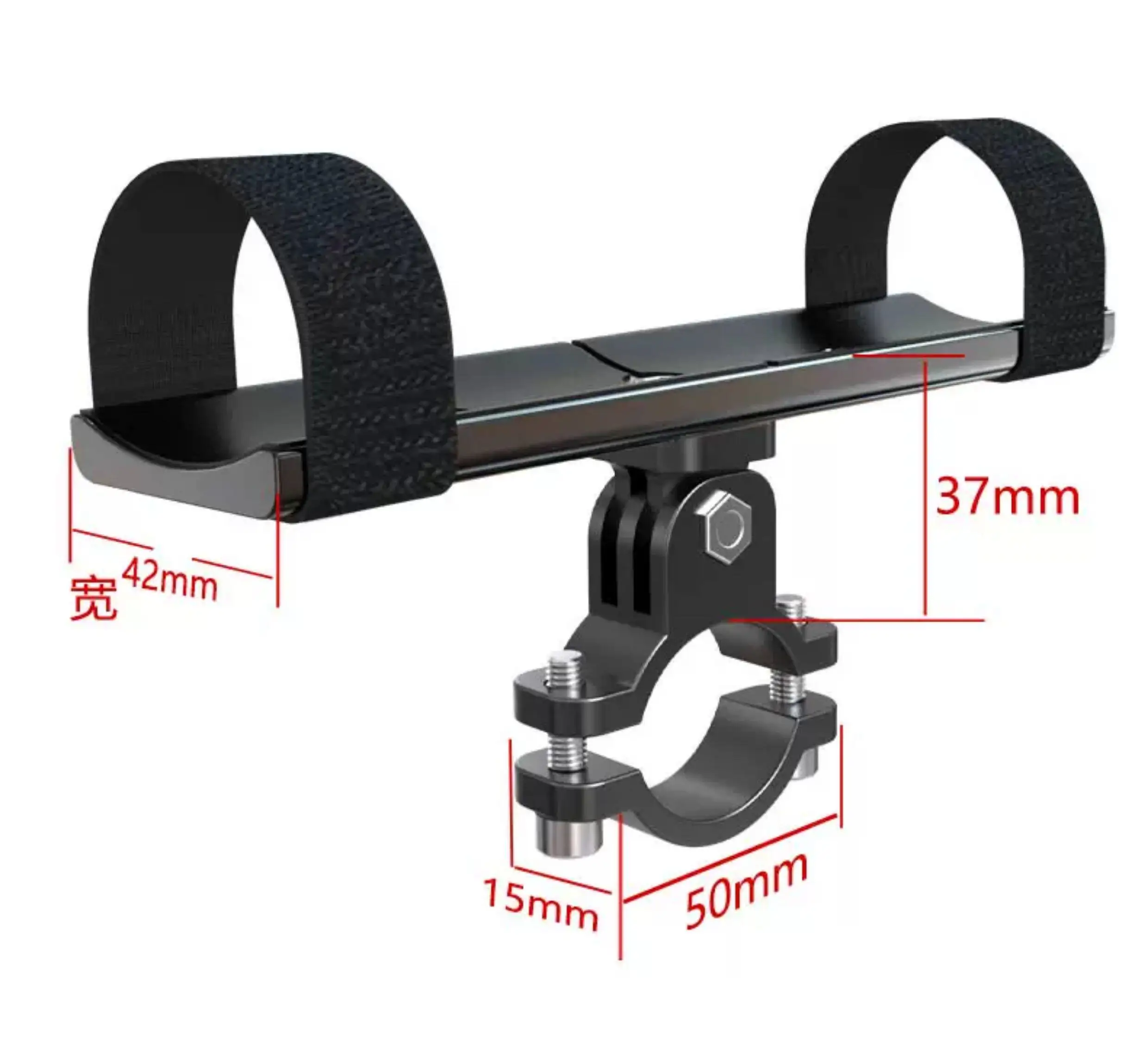 Aluminum Alloy Cycling Speaker Mount - Mountain Bike Bluetooth Speaker Subwoofer Mount with Straps and Enlarged Base