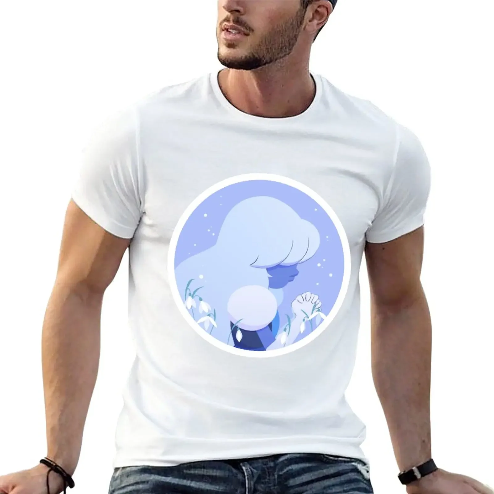 

Pastel Sapphire portrait T-Shirt plain customs mens clothing