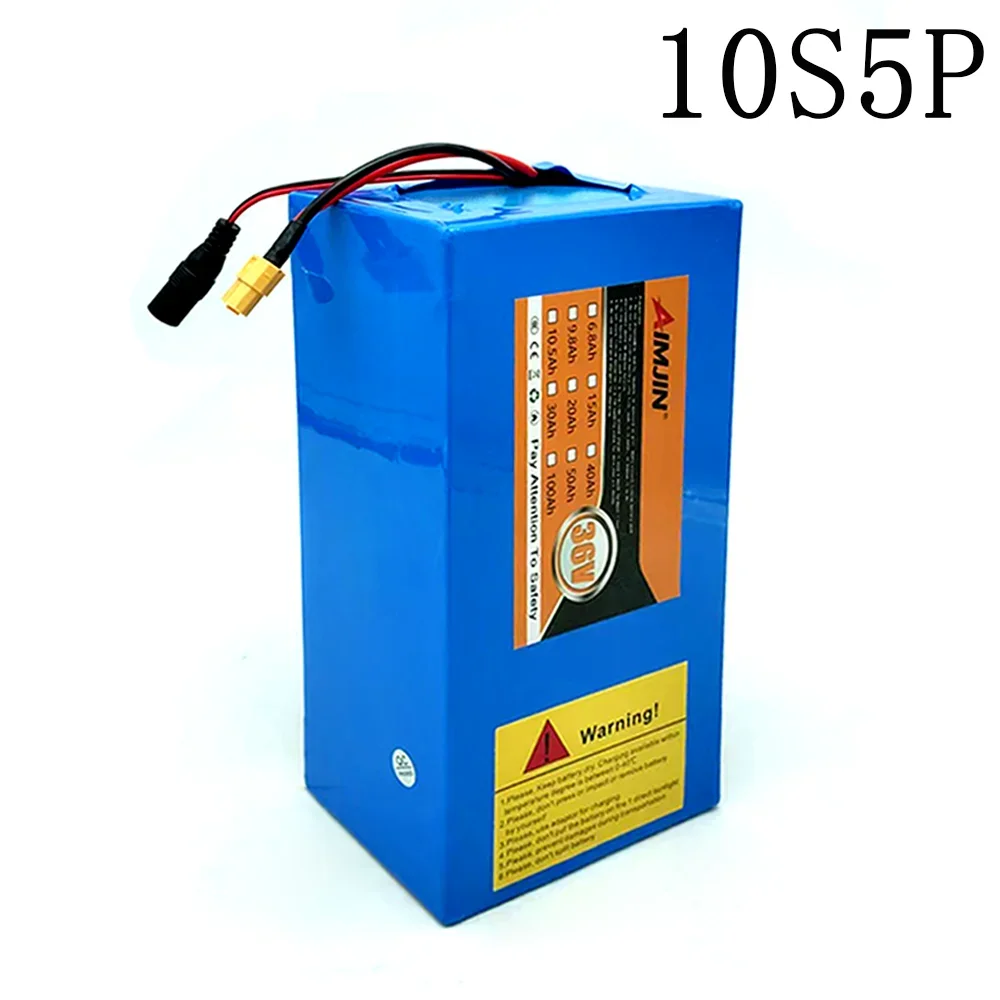 10s5p 36v 15Ah 18650 high-power rechargeable lithium battery XT60,DC,XT30 + charger, used for electric motorcycles,bicycle
