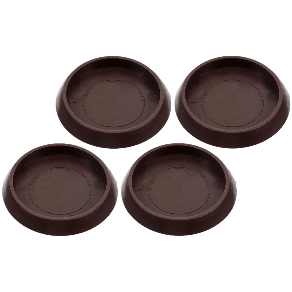 4 Pcs Carpet Fixed Casters Small Bed Stoppers Area Rugs Washable Compact Chair Wheel Furniture Coasters Plastic Non-slip Office