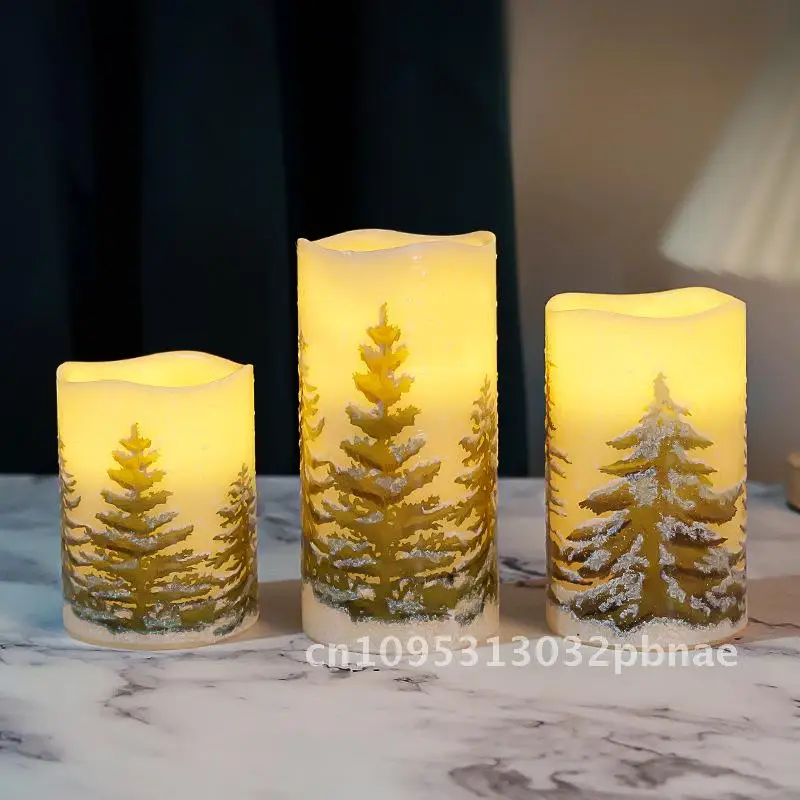 

Christmas Christmas tree LED luminous electronic candle romantic atmosphere layout props candle lamp