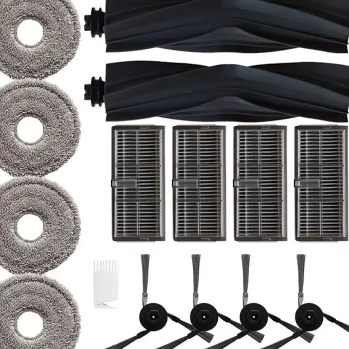 17pcs Vacuum Cleaner Accessory Kit With Main Brush Filter Dust Bag Mop Cloth For Dreame L10s Robot Parts