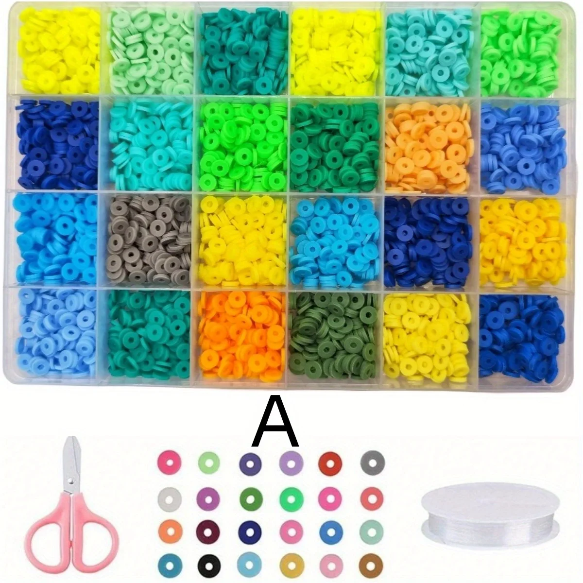 

3000pcs DIY Jewelry Making Kit Polymer Clay Beads Creative Craft Set Bracelet Necklace Accessory Fashion Art Design Gift