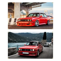 90X150cm Classic Racing E Performance Car Flag Polyester Printed Decoration Banner Modify Garage or Home Tapestry